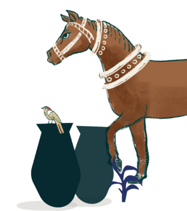 Decorative horse illustration
